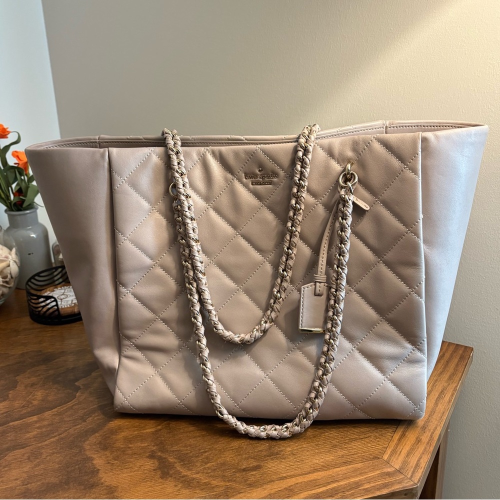Kate Spade Leather Quilted Tote Bag